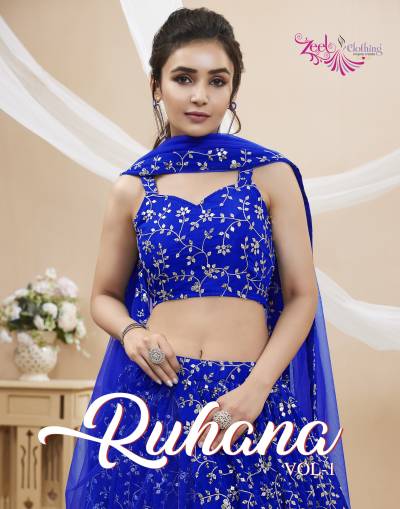 RUHANA VOL-01 BY ZEEL GEORGETTE LEHENGA CHOLI MANUFACTURER IN INDIA